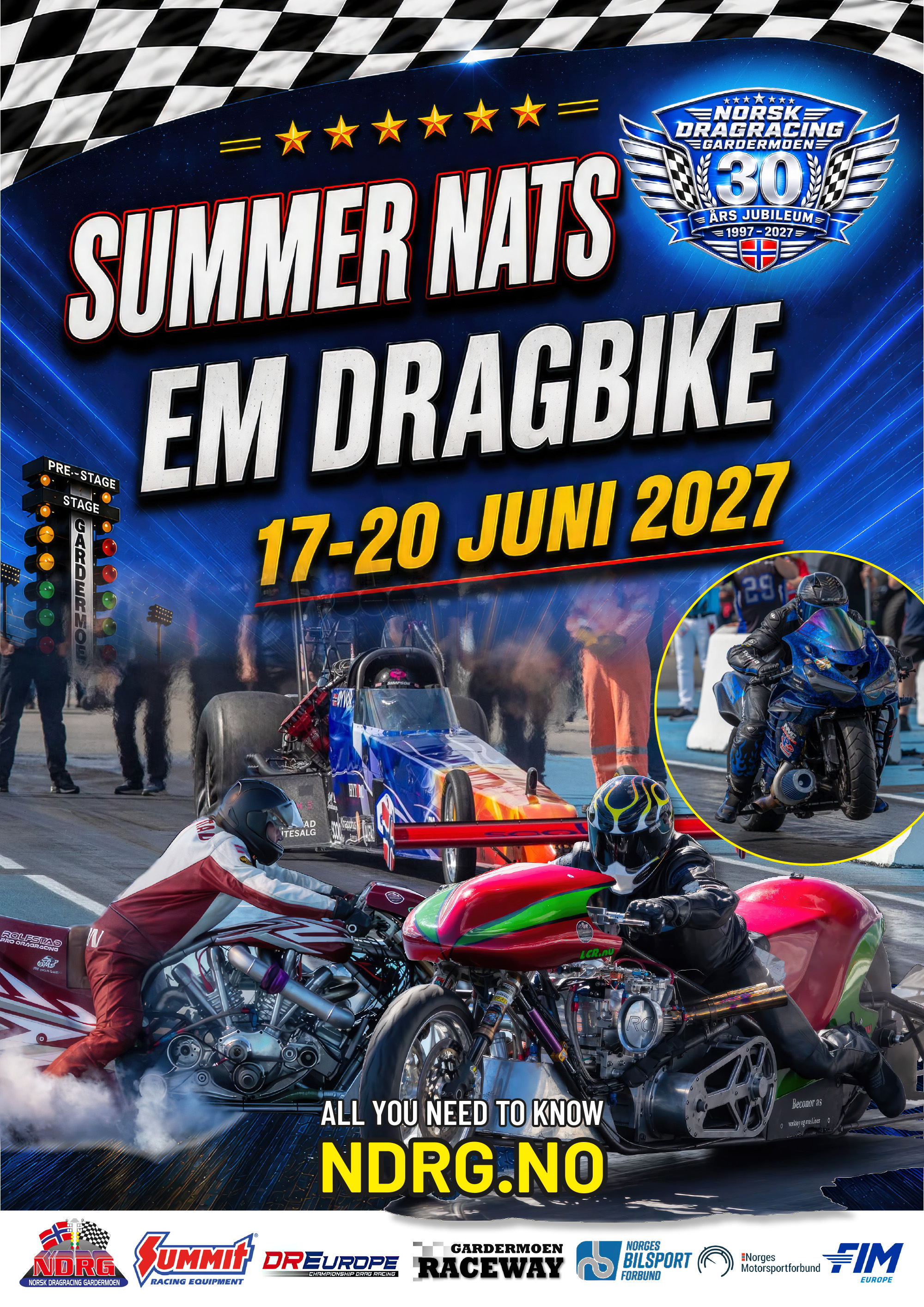 Gardermoen Summer Nats European Championship Dragbike